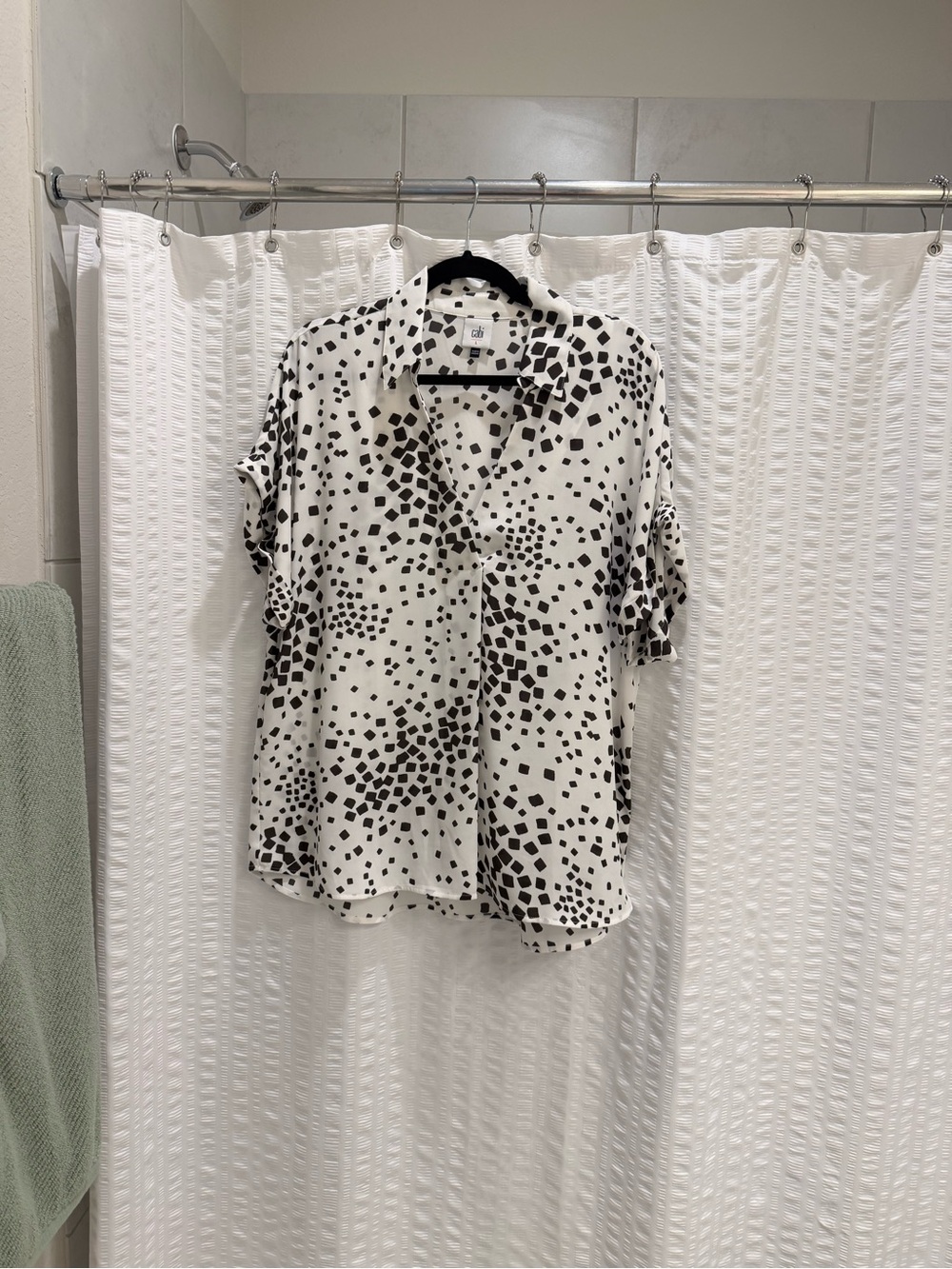 CAbi White and Black Replay Top - Picture 3 of 6
